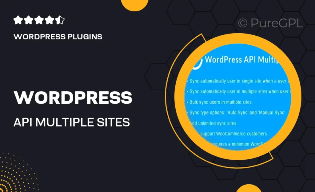 WordPress API Multiple Sites User Sync