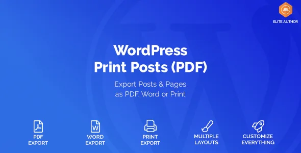wordpress print posts pages pdf