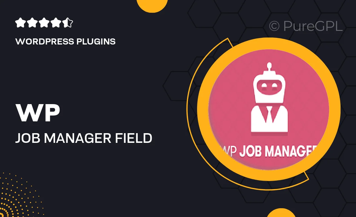 Wp job manager | Field Editor