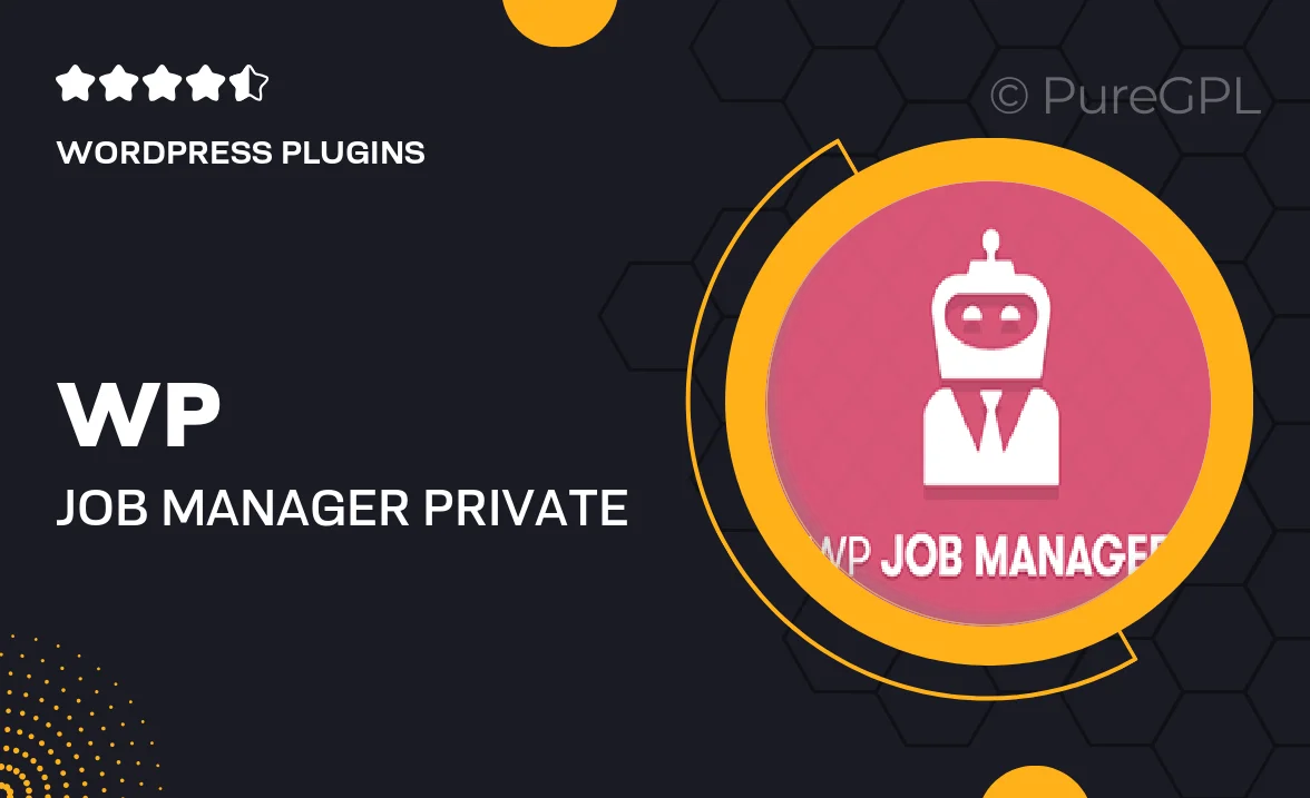 Wp job manager | Private Messages