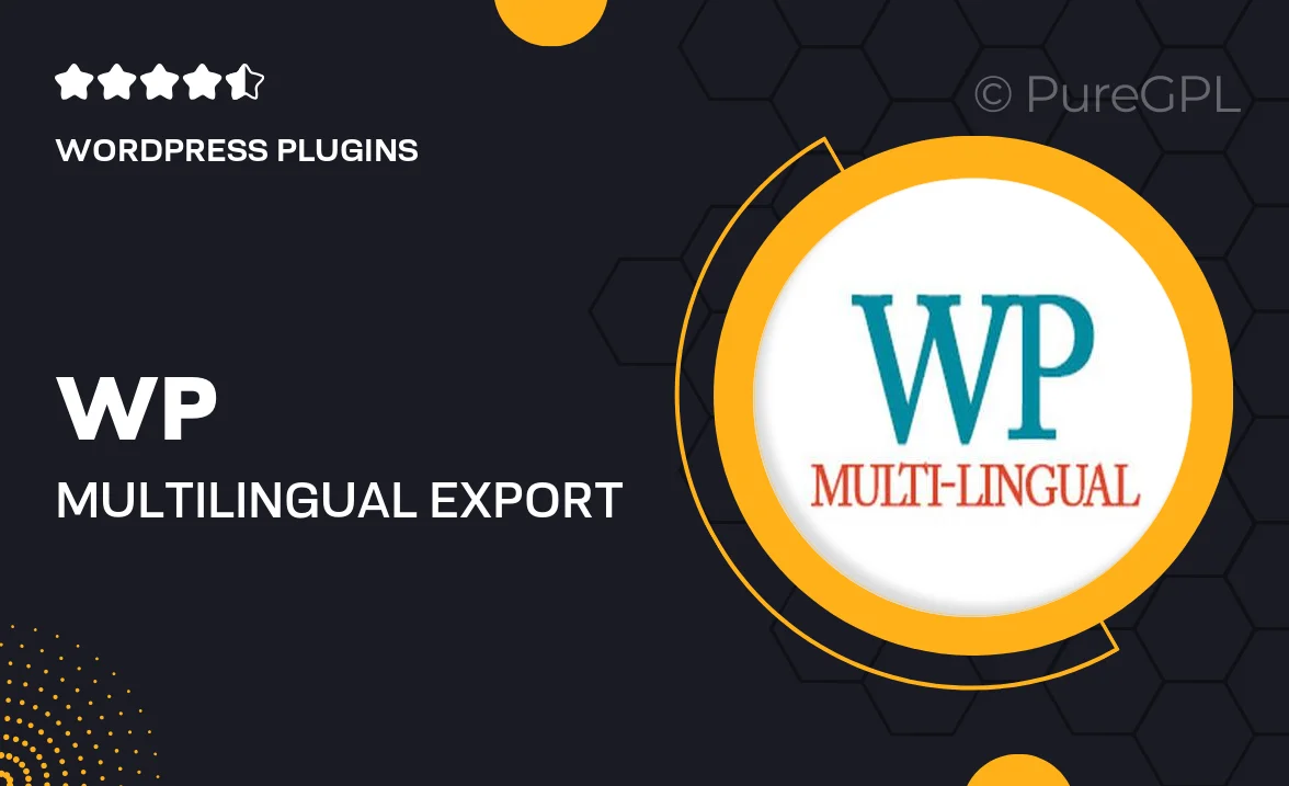 Wp multi-lingual | Export and Import