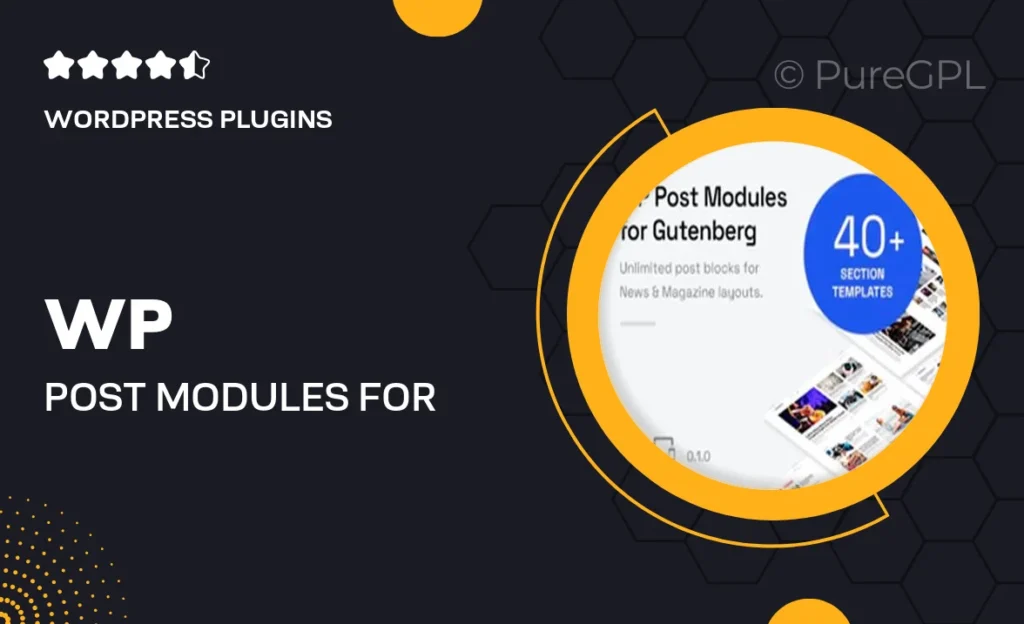 WP Post Modules for NewsPaper and Magazine Layouts (Gutenberg Block)