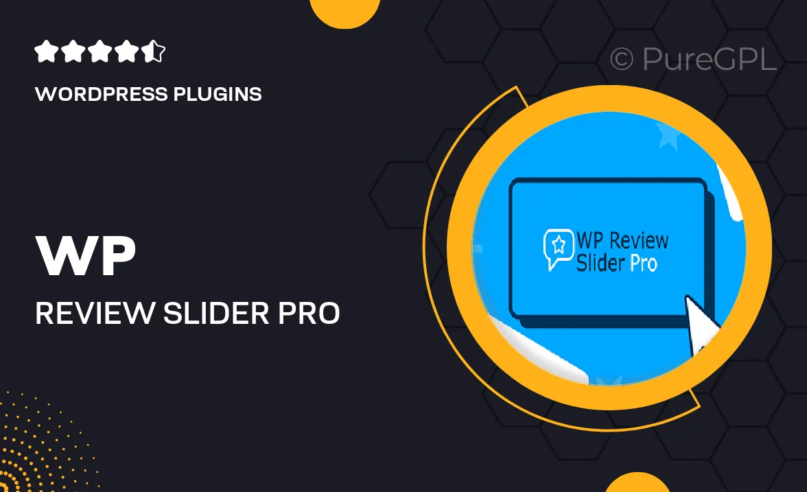 WP Review Slider Pro – Simple Social Review plugin