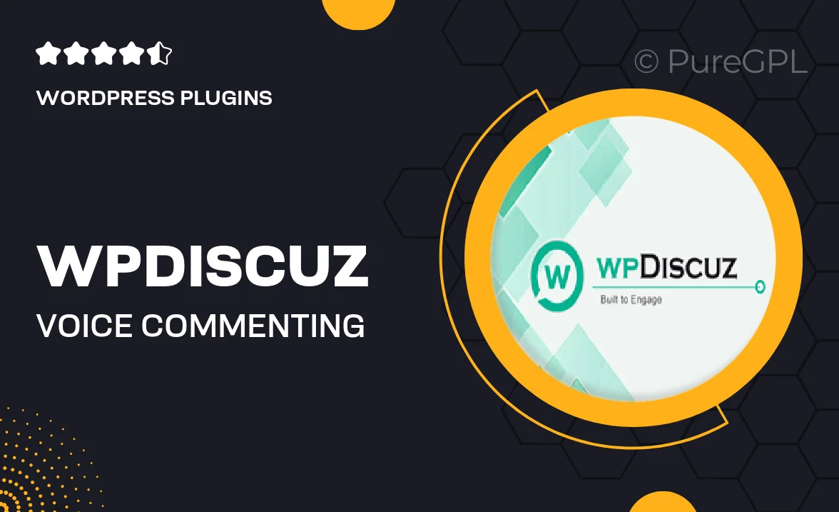 Wpdiscuz | Voice Commenting