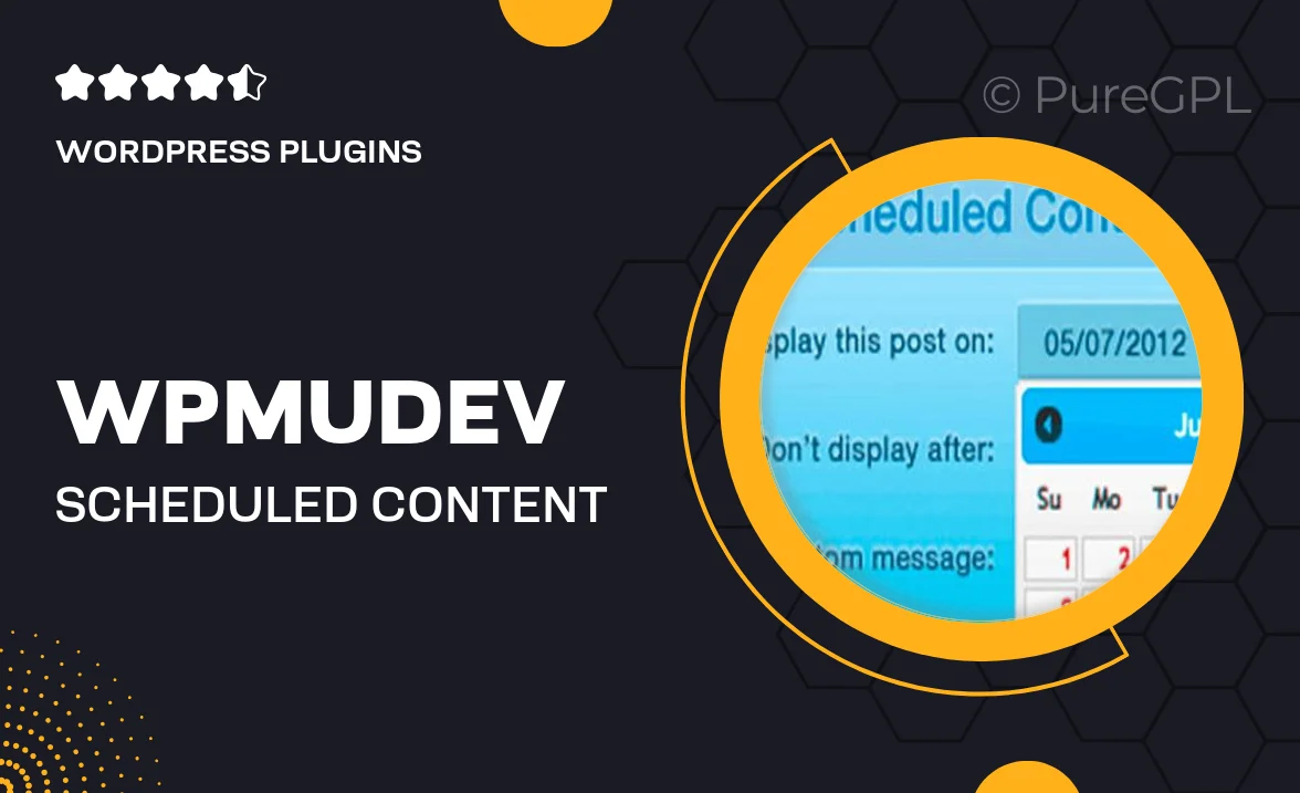 Wpmudev | Scheduled Content