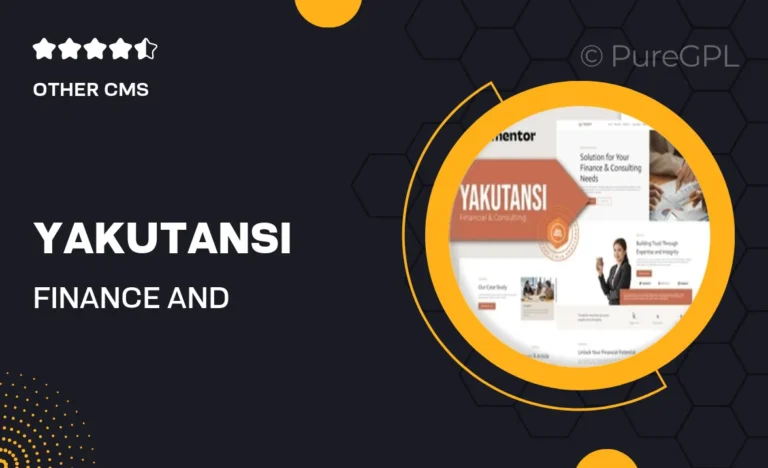 yakutansi finance and consulting elementor template kit
