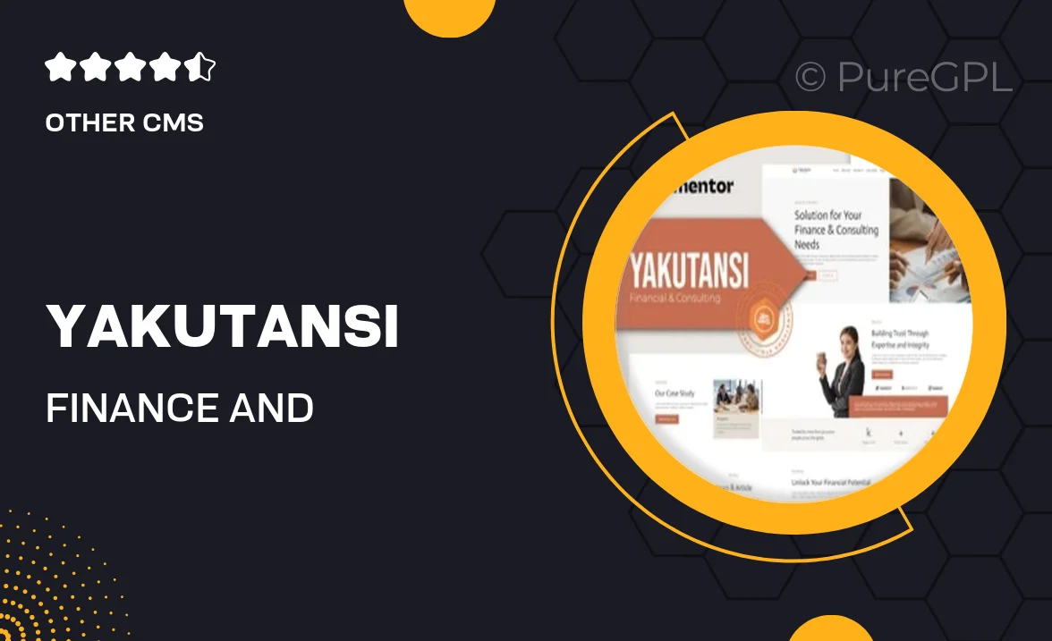 Yakutansi – Finance and Consulting Elementor Template Kit