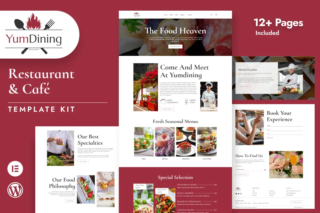 YumDining – Restaurant & Cafe Elementor Template Kit