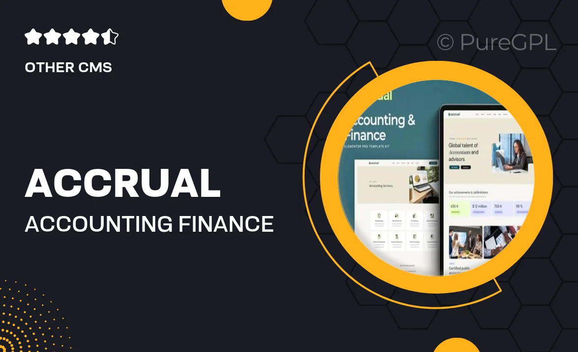 Accrual – Accounting & Finance Elementor Template Kit