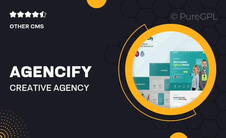agencify creative agency elementor pro template kit