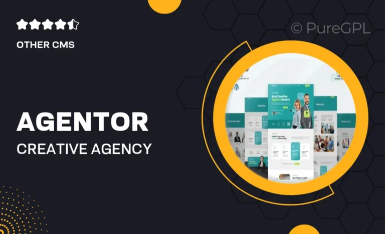 agentor creative agency elementor template kit