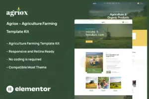 Agriox – Agriculture Farming Elementor Template Kit
