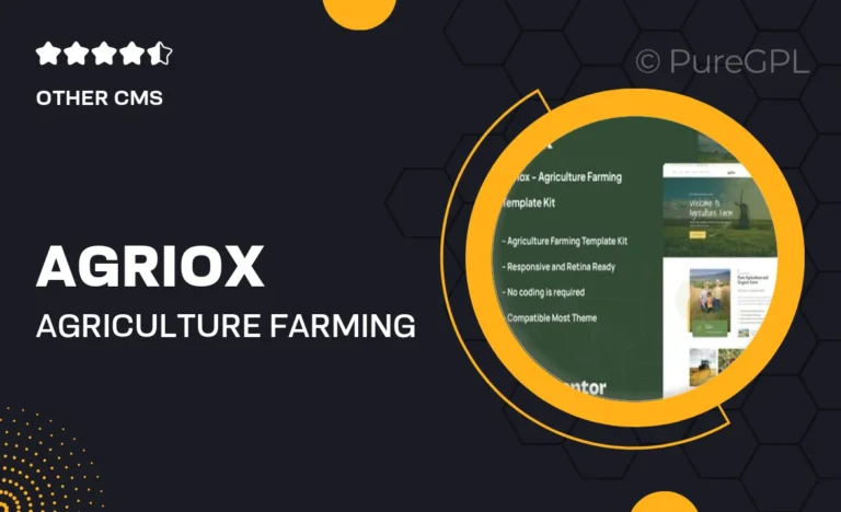 agriox agriculture farming elementor template kit