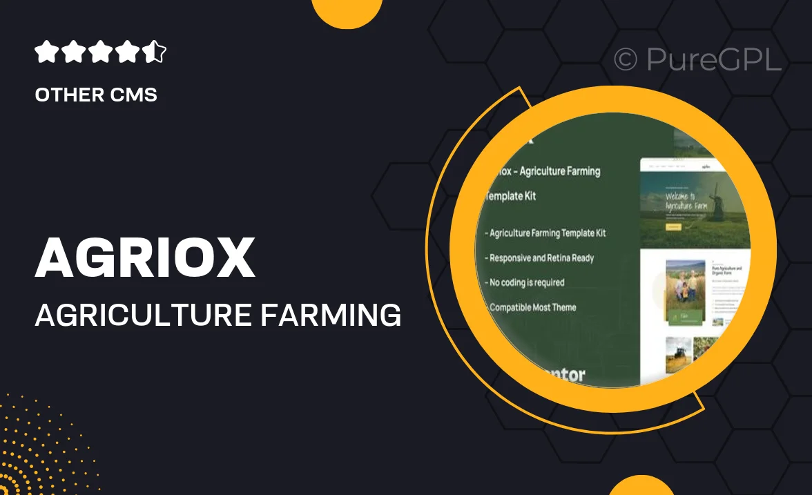 Agriox – Agriculture Farming Elementor Template Kit