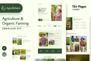 AgroAlchem – Agriculture Organic Farming Elementor Pro Template Kit