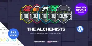 Alchemists – Sports, eSports & Gaming Club and News WordPress Theme