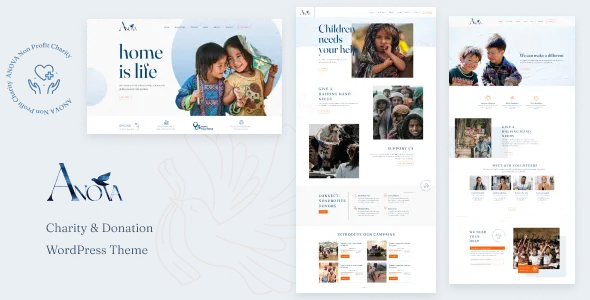 anova charity donation wordpress theme 1