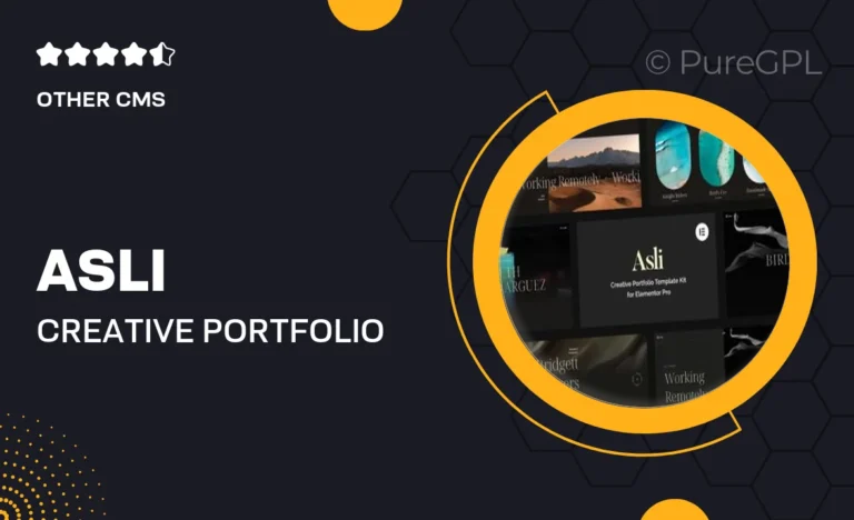 asli creative portfolio elementor pro template kit