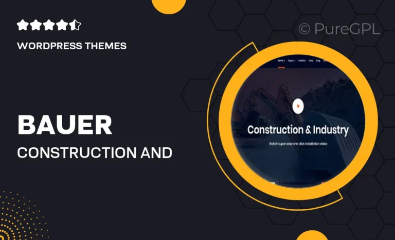 bauer construction and industrial wordpress theme