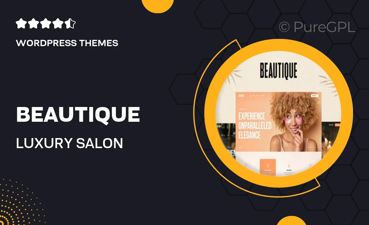 Beautique — Luxury Salon & Barbershop WordPress Theme