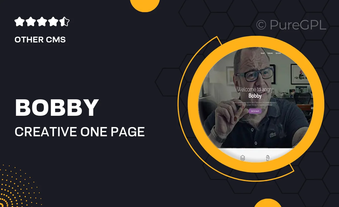 Bobby – Creative One Page Joomla Template