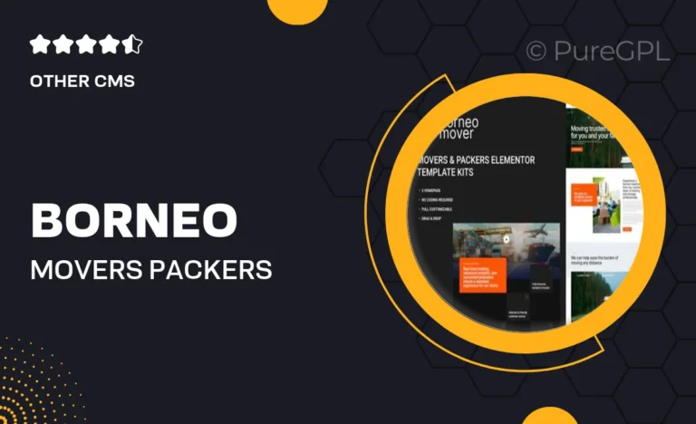 borneo movers packers elementor template kit
