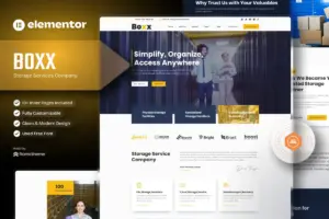 Boxx – Storage Services Company Elementor Template Kit