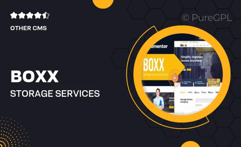 boxx storage services company elementor template kit