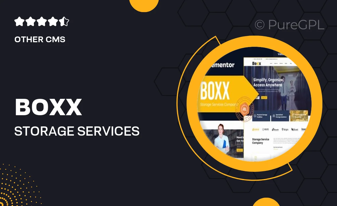 Boxx – Storage Services Company Elementor Template Kit