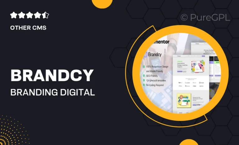 brandcy branding digital marketing agency elementor template kit
