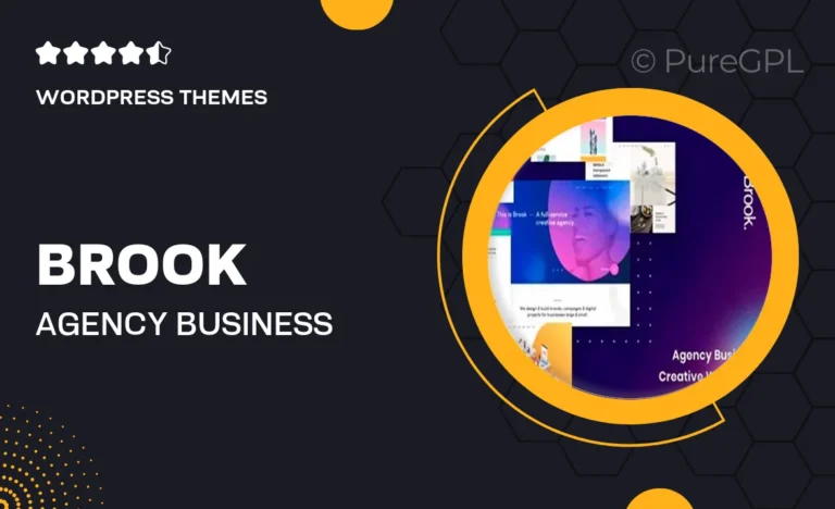 brook agency business creative wordpress theme