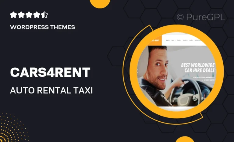 cars4rent auto rental taxi service wordpress theme rtl