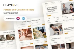 ClayHive – Pottery & Ceramics Studio Elementor Template Kit