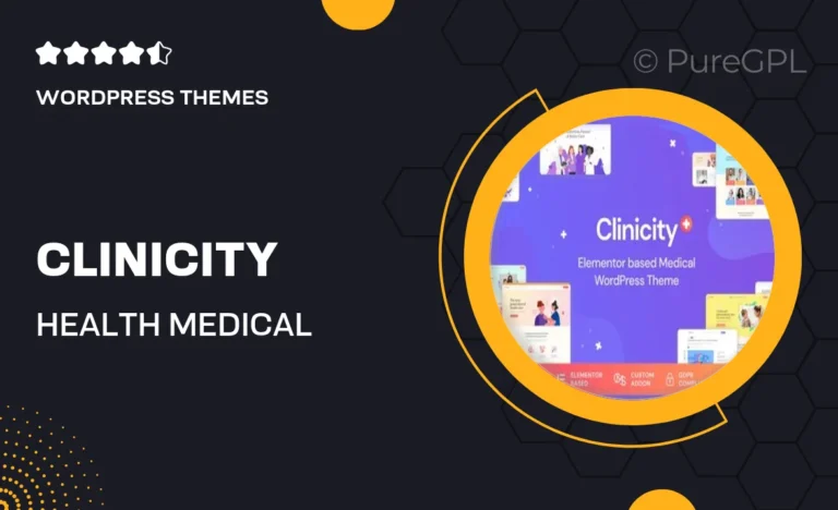clinicity health medical elementor theme