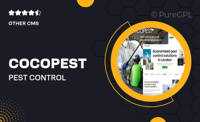 cocopest pest control services elementor template kit