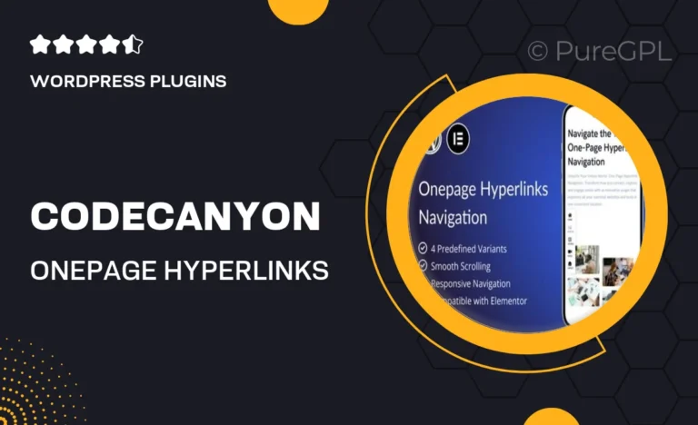 codecanyon onepage hyperlinks navigation