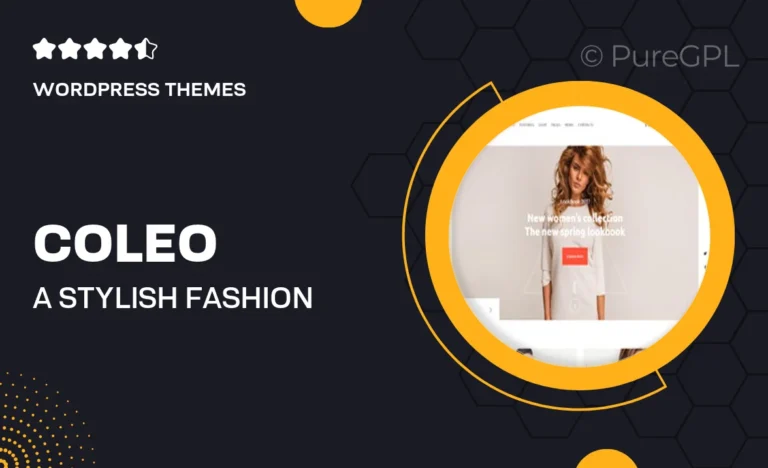 coleo a stylish fashion clothing store wordpress theme