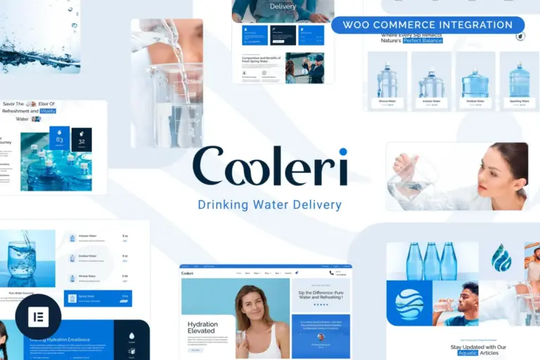 cooleri drinking water delivery elementor pro template kit 1