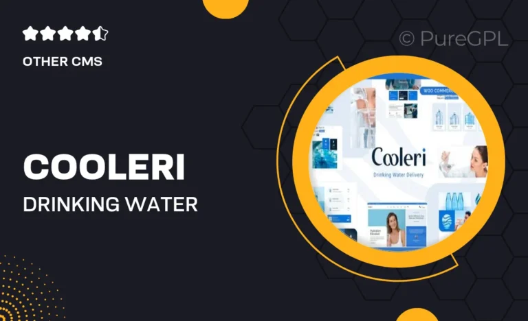 cooleri drinking water delivery elementor pro template kit