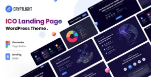 Cryptlight – ICO NFT Landing Page WordPress Theme