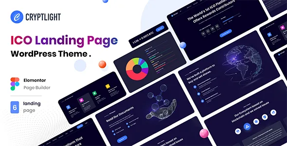 cryptlight ico nft landing page wordpress theme 1
