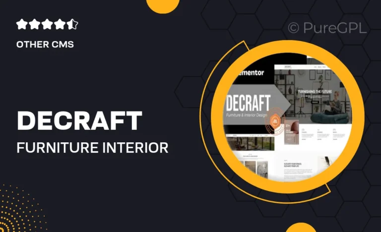 decraft furniture interior design elementor template kit