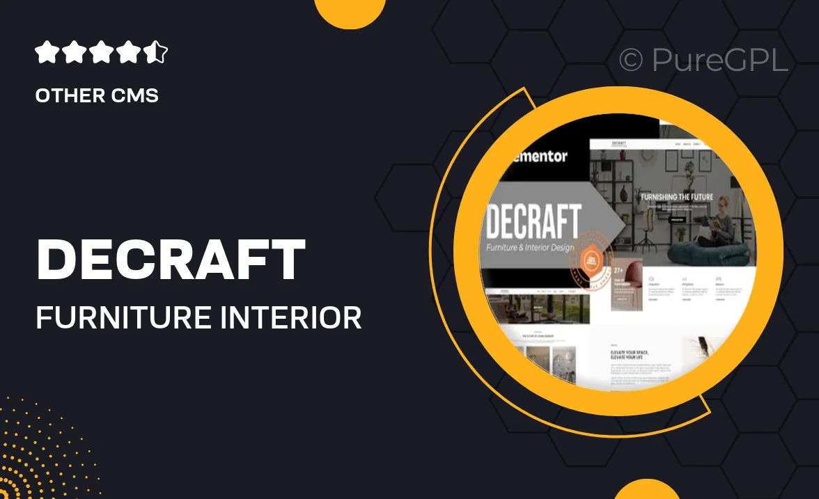 Decraft – Furniture & Interior Design Elementor Template Kit