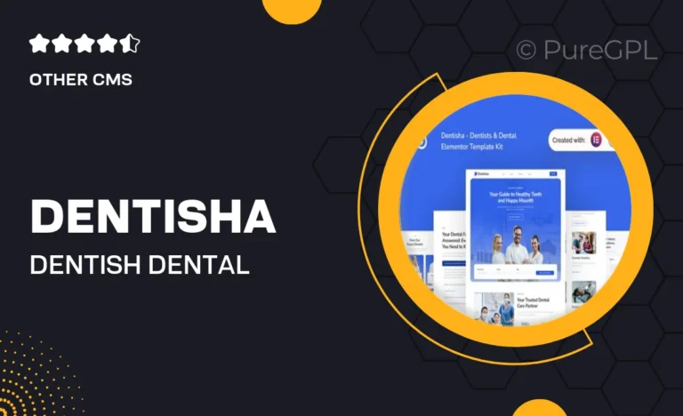 dentisha dentish dental elementor template kit