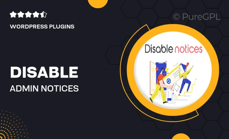 disable admin notices premium