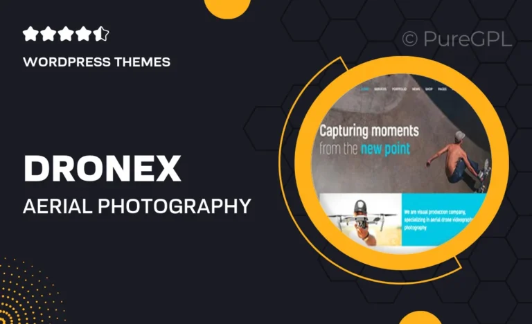 dronex aerial photography videography wordpress theme