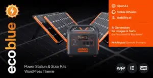 EcoBlue – Power Station & Solar Kits WordPress Theme