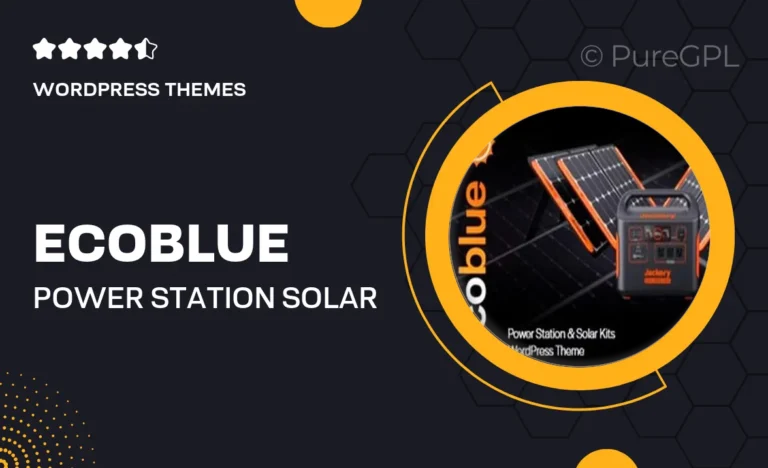 ecoblue power station solar kits wordpress theme