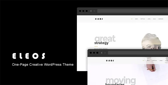 eleos one page creative wordpress theme 1
