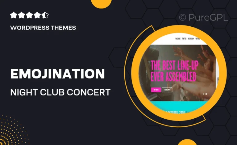emojination night club concert event wordpress theme